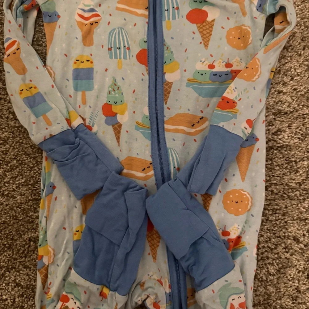 Little Sleepies Blueberry Ice Cream Social 6-12 Zippy - Picture 3 of 4